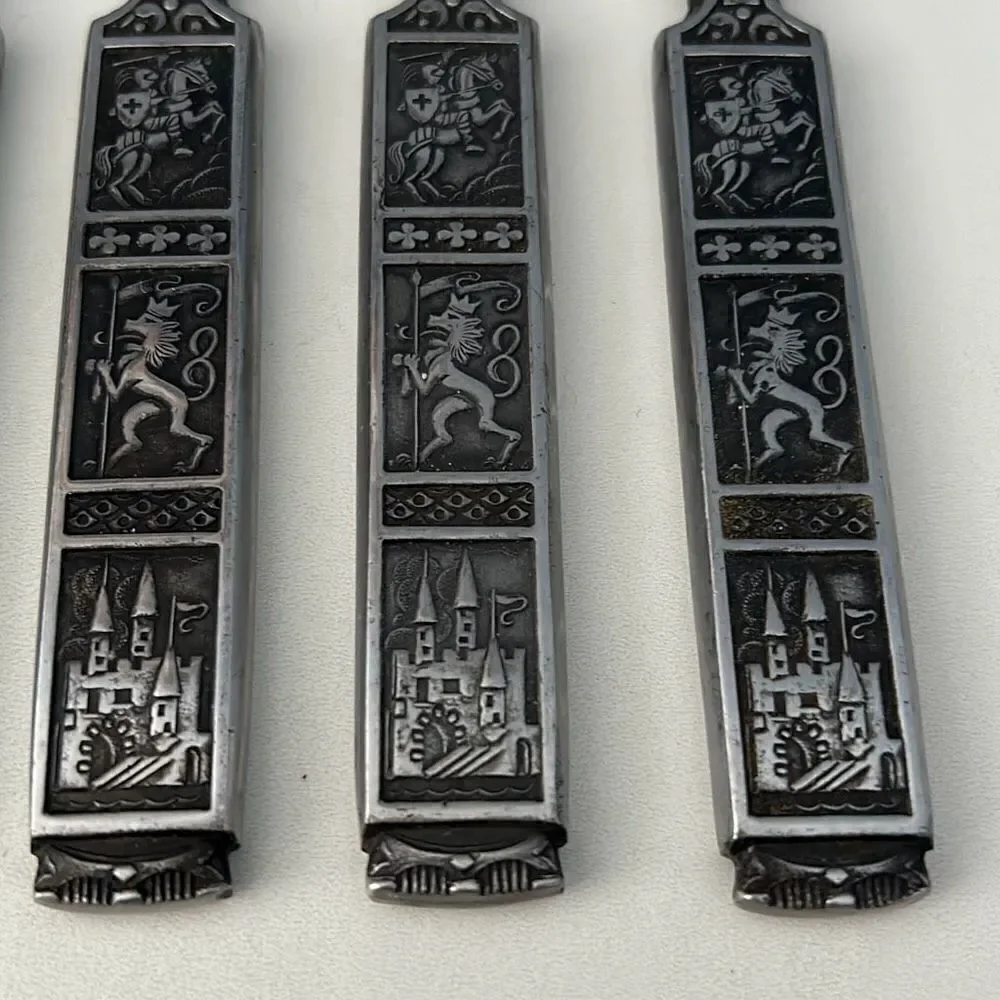 Nasco Crusader Stainless Steel Knives Medieval Set of 6